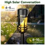 SZRSTH Solar Path Lights, 4 Pack Outdoor Waterproof Solar Lights for Yard Lawn Walkway (Warm White)