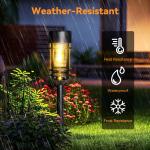 SZRSTH Solar Path Lights, 4 Pack Outdoor Waterproof Solar Lights for Yard Lawn Walkway (Warm White)