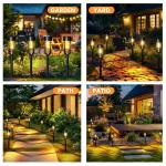 SZRSTH Solar Path Lights, 4 Pack Outdoor Waterproof Solar Lights for Yard Lawn Walkway (Warm White)