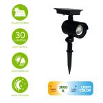 Mainstays Solar Powered Black LED Landscape Spot Light, 60 Lumens