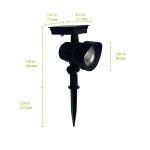 Mainstays Solar Powered Black LED Landscape Spot Light, 30 Lumens