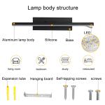 DONGPAI Modern Black Wall Sconce Light, Rotatable 330°3 Color changing Bedside Wall Light for Bedroom Living Room Hotel Hallway