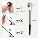 BLITZWILL Solar Lights Outdoor, 24Pack LED Waterproof Pathway Lights for Garden, Landscape, Path, Yard, Patio, White