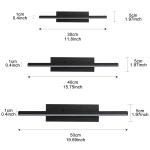 DONGPAI Modern Black Wall Sconce Light, Rotatable 330°3 Color changing Bedside Wall Light for Bedroom Living Room Hotel Hallway