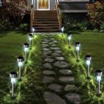 BLITZWILL Solar Lights Outdoor, 24Pack LED Waterproof Pathway Lights for Garden, Landscape, Path, Yard, Patio, White