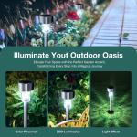 BLITZWILL Solar Lights Outdoor, 24Pack LED Waterproof Pathway Lights for Garden, Landscape, Path, Yard, Patio, White