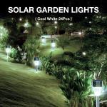 BLITZWILL Solar Lights Outdoor, 24Pack LED Waterproof Pathway Lights for Garden, Landscape, Path, Yard, Patio, White