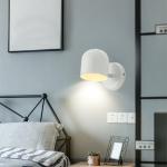 Wall Lamp LED Light Fixture Modern Sconce for Bedroom Study Room Hotel Entryway Lighting Dimmable Plug in Wall Light with Switch