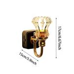 Wall Sconce Light, Gold Wall Lights, 8inHeight, Usb Led, Warm Soft Glow, Bedroom Wall Decoration, Hallway Mounting, 1 Pc