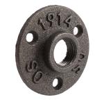 1/2 inch Black Cast Iron Pipe Fittings Floor Flange Threaded