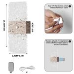 Jercoda 2pcs Wireless Motion Sensor Wall Lights with Auto-Modes, Rectangular Design Rechargeable Wall Sconces with Stickers for Bedroom Living Room Stairways