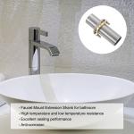 Uxcell Faucet Mount Extension Shank 4"x 1.25" Stainless Steel Pipe Faucet Extension Lengthen Fixed High Foot Faucet Fittings