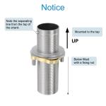 Uxcell Faucet Mount Extension Shank 4"x 1.25" Stainless Steel Pipe Faucet Extension Lengthen Fixed High Foot Faucet Fittings