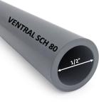 VENTRAL Schedule 80 PVC Pipe 1/2 Inch (0.84 OD), Grey, Cut Lengths for Industrial, Plumbing, Chemical, High-pressure