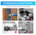 (Pack of 36) 1/2" PEX Fittings,90 Degree Elbow (12 PCS) + Tee (12 PCS) + Straight Coupling (12 PCS),Pex Brass Crimp Fitting Combo for PEX Pipe Tubing Connection, F1807 1/2Inch(36Pack)