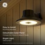 GE Outdoor Security LED Area Light with Motion & Dusk to Dawn Sensor, Solar Light, 1200 Lumens