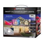 Monster 100 ft Permanent Outdoor Lights Smart – 72 RGBIC LEDs, Multi-White & Full Color, All-Weather Waterproof, App & Voice Control – Holiday & Year-Round Outdoor String Lighting
