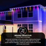Monster Outdoor LED Smart Lights, RGBIC+ Multiwhite Permanent Outdoor Lights w/ Voice Control, 150ft