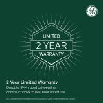 GE Outdoor Security LED Area Light with Motion & Dusk to Dawn Sensor, Solar Light, 1200 Lumens