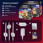 Monster Outdoor LED Smart Lights, RGBIC+ Multiwhite Permanent Outdoor Lights w/ Voice Control, 150ft