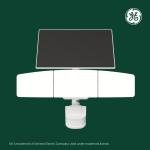 GE Outdoor Security Flood Lights, Adjustable 3-Head Light with Motion & Dusk to Dawn Sensor, Solar Light, 2500 Lumens