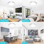 libtit 12 inch Flush Mount LED Ceiling Light Fixture, 3000K 4000K 6500K Adjustable, 28W 3200lm Round Ceiling Lamp for Bathroom Hallway Kitchen Bedroom