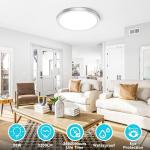 libtit 12 inch Flush Mount LED Ceiling Light Fixture, 3000K 4000K 6500K Adjustable, 28W 3200lm Round Ceiling Lamp for Bathroom Hallway Kitchen Bedroom