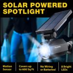 Bell + Howell Bionic Spotlight Deluxe Solar Powered Outdoor Motion Sensor LED Security Light