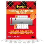 Scotch Thermal Laminating Pouches Letter Size, 200 Count, 8.9 in x 11.4 in, 3 Mil