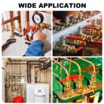 Uxcell 2Pcs Brass Pipe Fitting, 1/2"NPT Female x 3/4"G Male Hex Nipple Pipe Fitting Adapter 1/2"to 3/4"Female, Gold