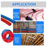 1/2 Inch PEX-B Tubing Kit - 200ft PEX Pipe (Blue & Red) with Fittings & Cinch Clamps - for Radiant Heat, Hot & Cold Water, Plumbing & HVAC