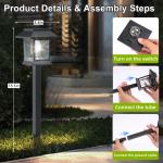 10 Pack Solar Lights for Outside Walkway Pathway Driveway Outdoor Waterproof Led Landscape Lighting For Garden Yard Decor.(Cool white, 10)