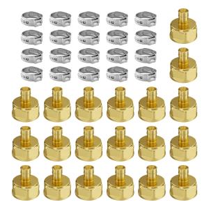 VEVOR Pipe Fittings,1/2" 20PCS Brass Pipe Fittings, Clamp-style 1/2 NPT Internal Thread Pipe Connector Brass Air Fittings, Heavy Duty Plumbing Fittings NPT Adapter for Heating/Shower Systems