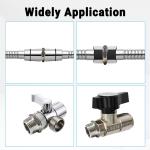 YDmeet 1/2" NPT Male to Male Brass Hex Coupling (2Pcs) - Connect Shower Hose, Washing Machine, Pipe Fittings