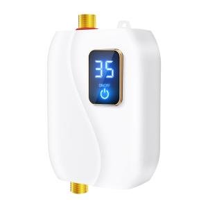 Electric Tankless Water Heater 3.0KW 110V Instant Hot On Demand Residential Electric Water Heater for Kitchen rv Whole House Shower Sink Small