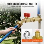 VEVOR Pipe Fittings,1/2" 20PCS Brass Pipe Fittings, Clamp-style 1/2 NPT Internal Thread Pipe Connector Brass Air Fittings, Heavy Duty Plumbing Fittings NPT Adapter for Heating/Shower Systems