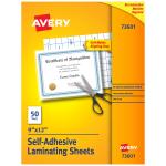 Avery Clear Laminating Sheets, 9" x 12", Permanent, 50ct (73601)