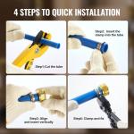 VEVOR Pipe Fittings,1/2" 20PCS Brass Pipe Fittings, Clamp-style 1/2 NPT Internal Thread Pipe Connector Brass Air Fittings, Heavy Duty Plumbing Fittings NPT Adapter for Heating/Shower Systems