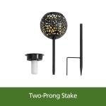 Mainstays Solar Black Metal Flickering LED Globe Outdoor Pathway Light