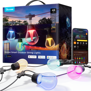 Govee 48ft Smart Outdoor Clear Bulb String Lights
