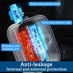 3500W Electric Tankless Water Heater Shower Head Set, Instant Hot Water Heater LCD Display, White