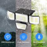 DAYBETTER Solar Lights Outdoor, 4 Heads 3000LM IP65 Waterproof Motion Sensor Security Lights with 278 LEDs, 3 Modes 270° Wide Angle Solar Outdoor Lights for Yard Garden Garage Porch (2 Pack)