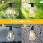 DAYBETTER 100FT Outdoor String Lights, Waterproof Patio Lights with 24+1 Hanging Lights S11 Bulbs, Shatterproof for Backyard Gazebo Porch Garden Outside Decor