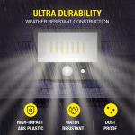 Hyper Tough Motion Sensing Outdoor Security Flood Light, Dusk to Dawn, Black, 120 ° Beam Angle, 800 Lumens, Solar Power