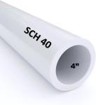 VENTRAL PVC Pipe Sch40 4 Inch (4.0) White Custom Length