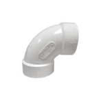 90 Degree, PVC, White 2", Elbow Pipe Fittings, 1 Piece 1 Pack