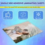 Koala Clear Laminating Sheets 9x12 Inch, Permanent Self Adhesive Laminating Sheets, No Machine Needed , 15PK Peel and Stick Sheets Protector Waterproof for 8.5x11 Stickers, Photos