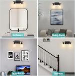 2-Lights Bathroom Lights Fixtures Vanity Lights with Glass Shape, E26 Base, Bulbs not Included, Black