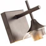 Homechoose Bathroom Light Fixtures, 1-Light Matte Black Dimmable Incandescent Corded Electric Vanity Lights with Clear Glass Globe