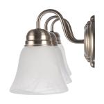 Mainstays 20" Traditional 3-Head Vanity Lights, Glass Shades, Satin Nickel A19 Bulbs Not Included